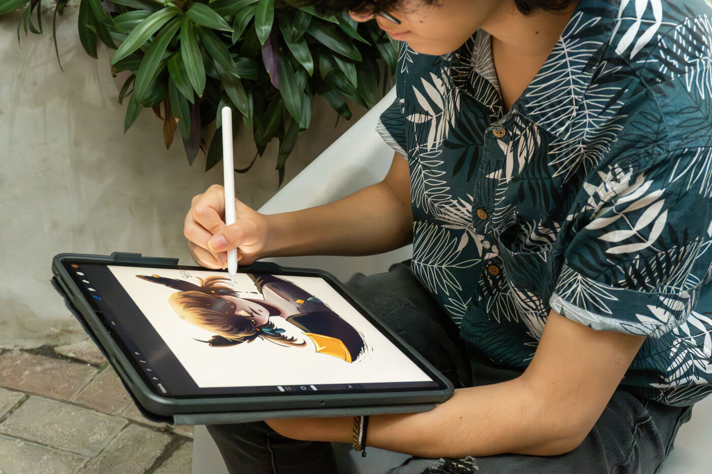 Artista Creando Arte Digital