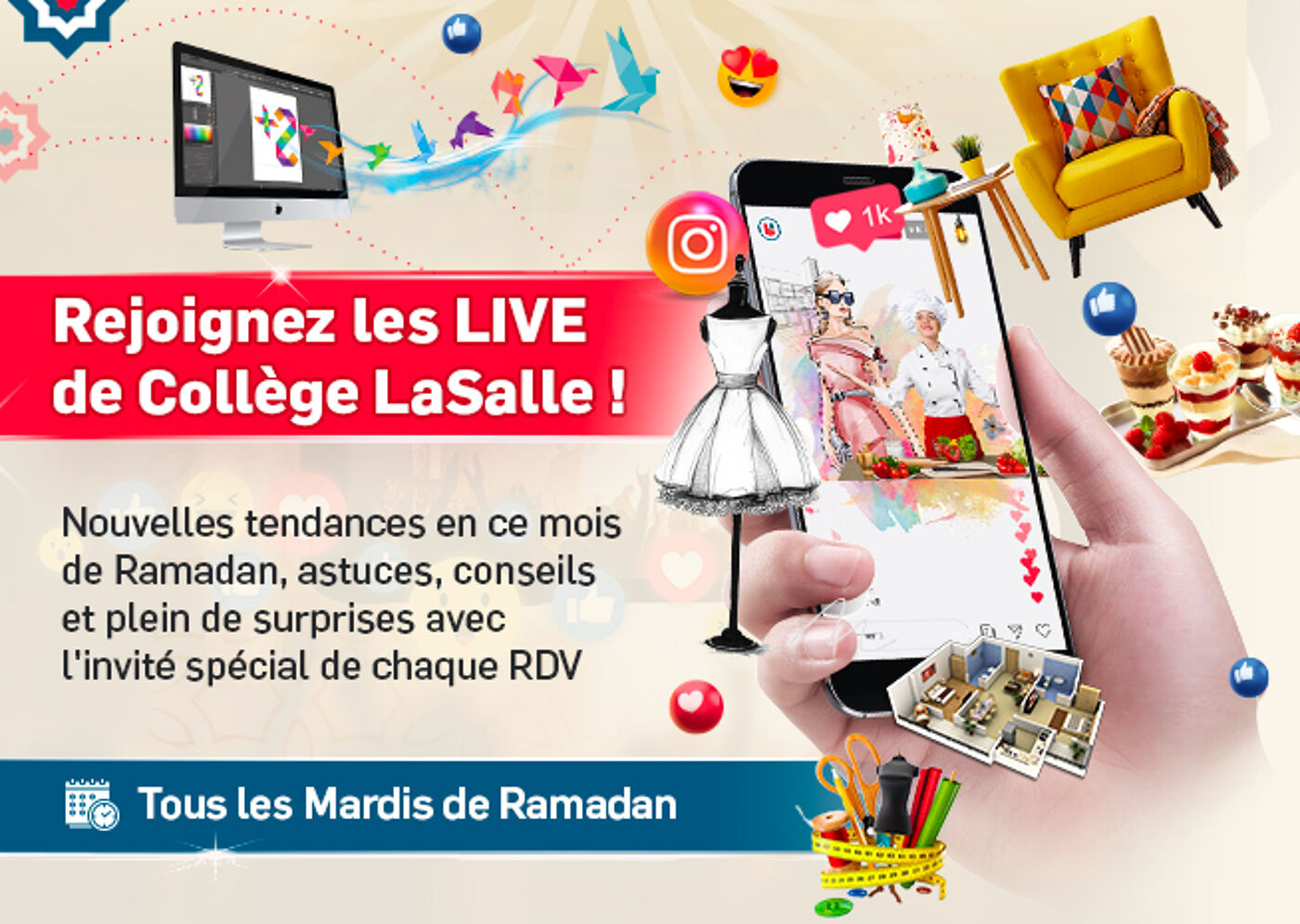Promotion des sessions en direct du Collège LaSalle