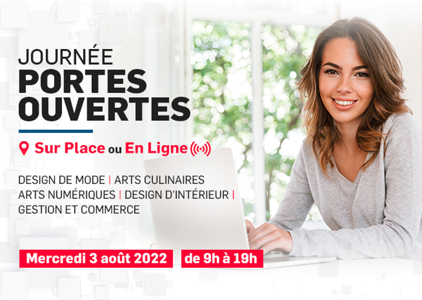 Annonce d'événement Portes Ouvertes