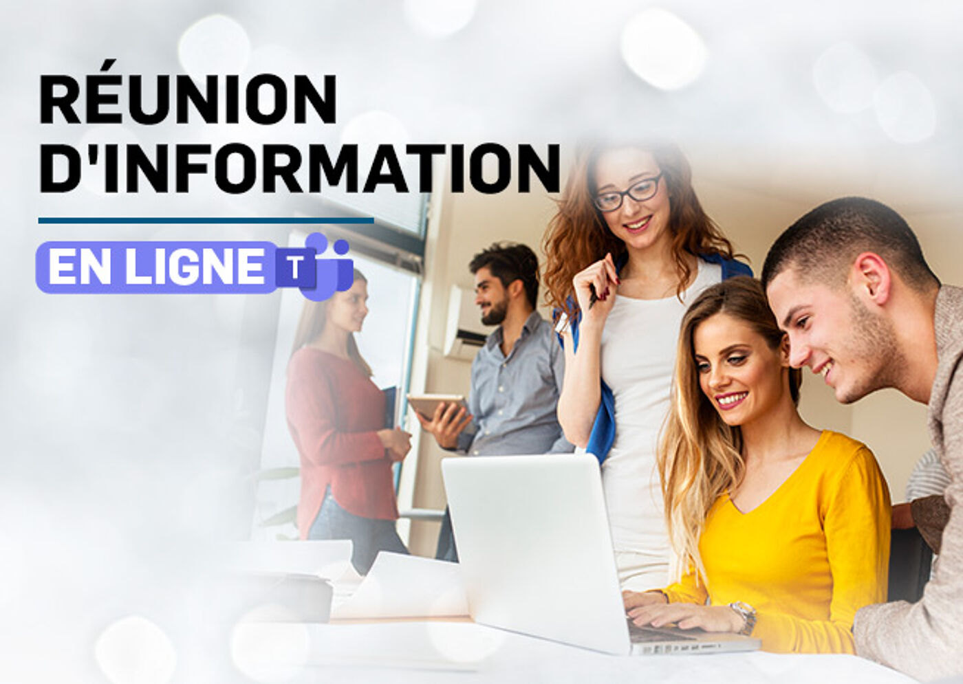 Publicité de réunion d'information en ligne