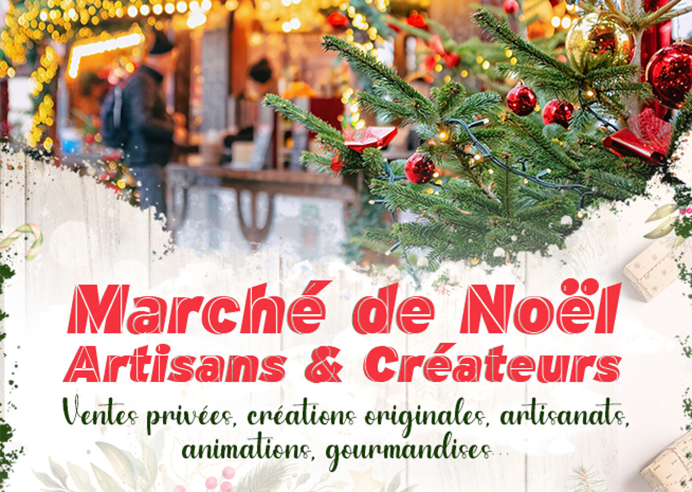 Publicité pour le marché de Noël