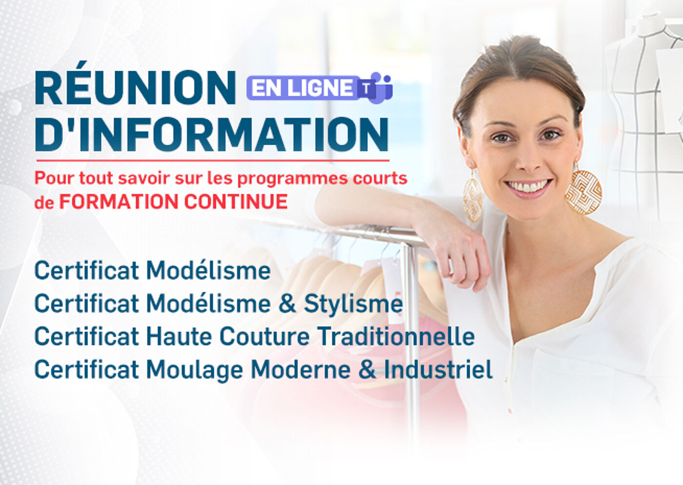 Publicité pour une Réunion d'Information en Ligne