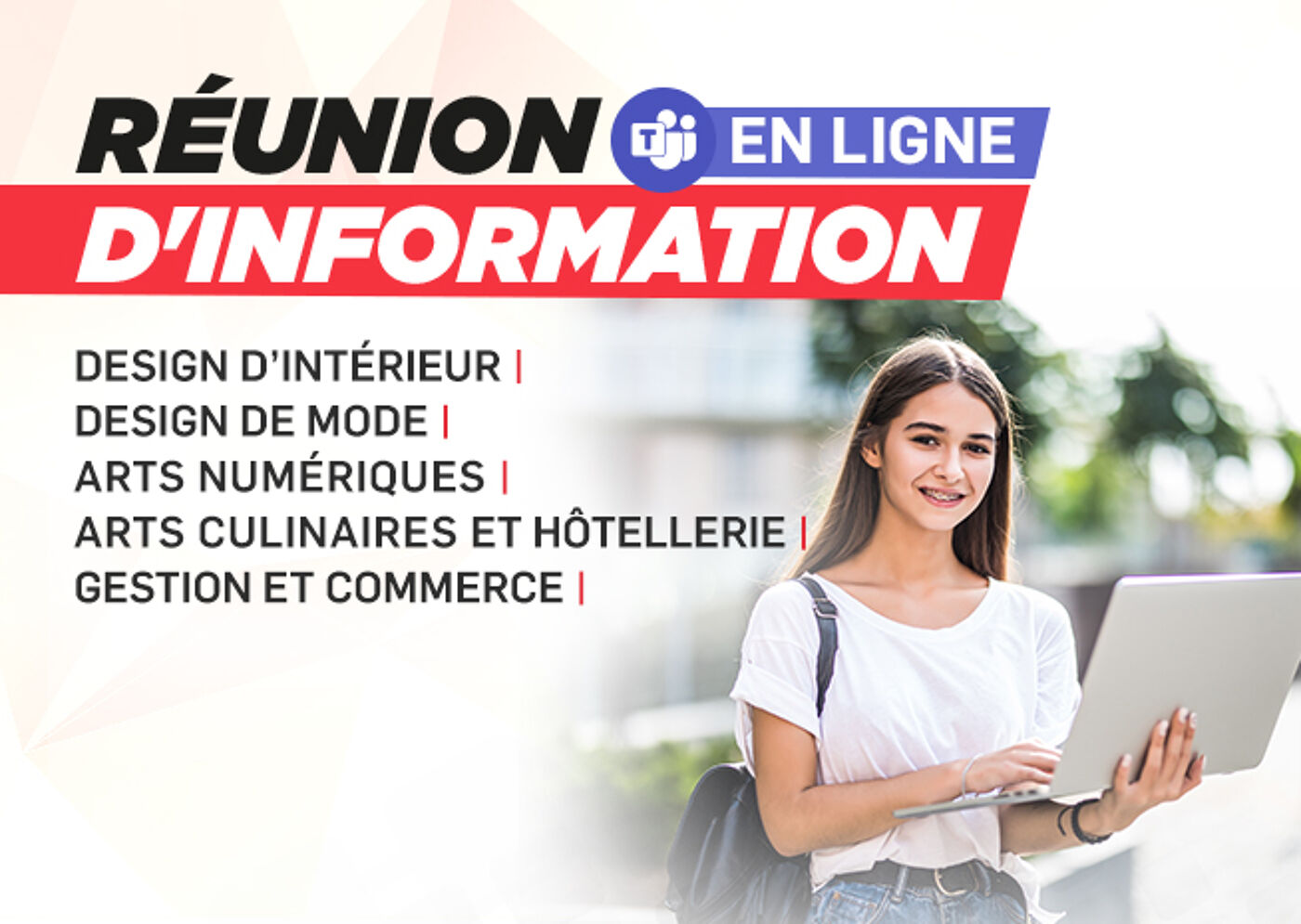 Publicité de réunion d'information en ligne