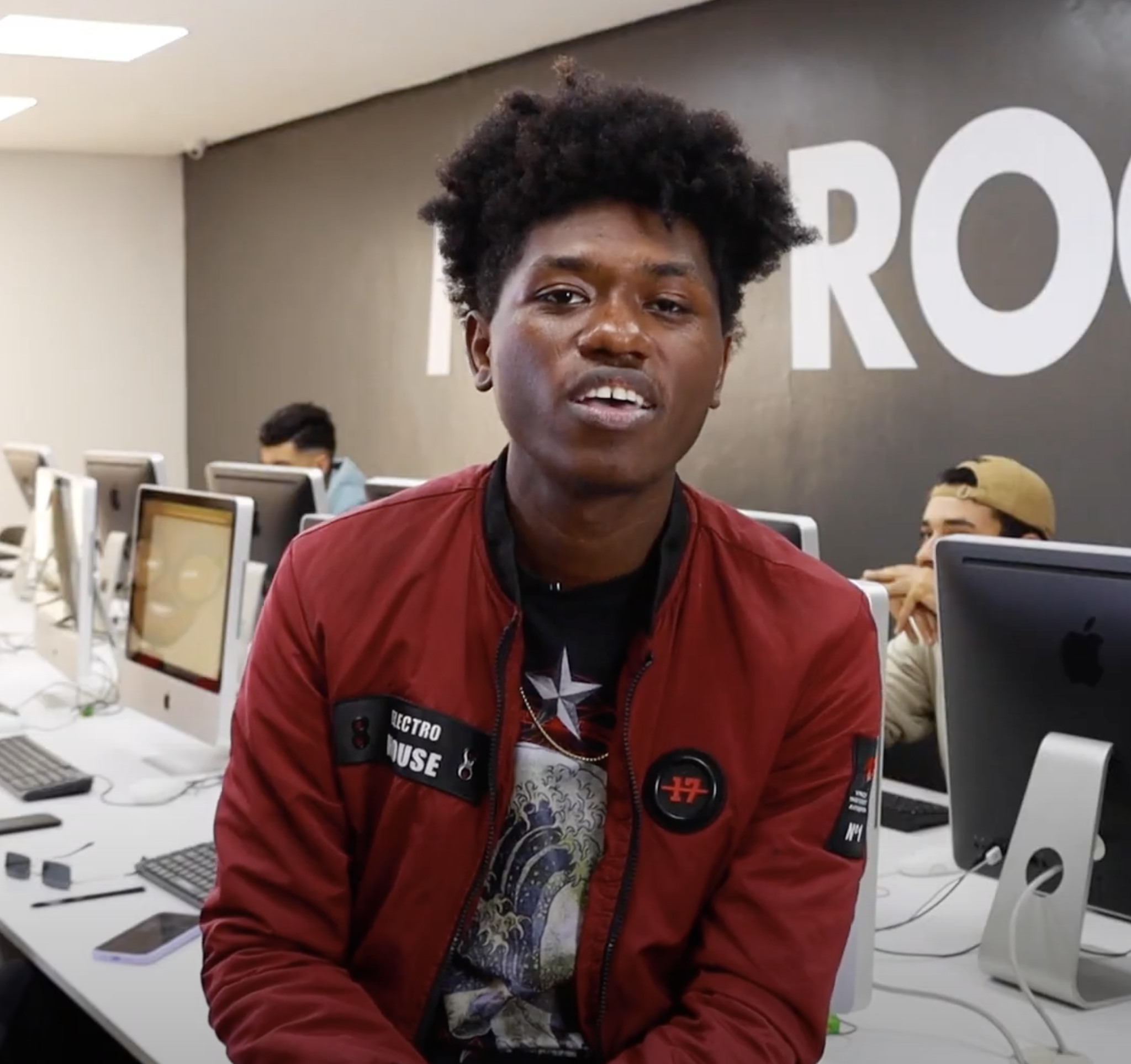 Young Man in a Computer Lab