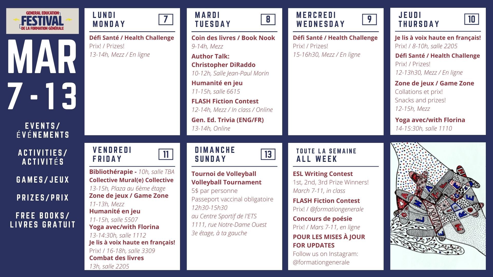 Weekly Event Schedule (Mar 7-13) Weekly Event Schedule (Mar 7-13)