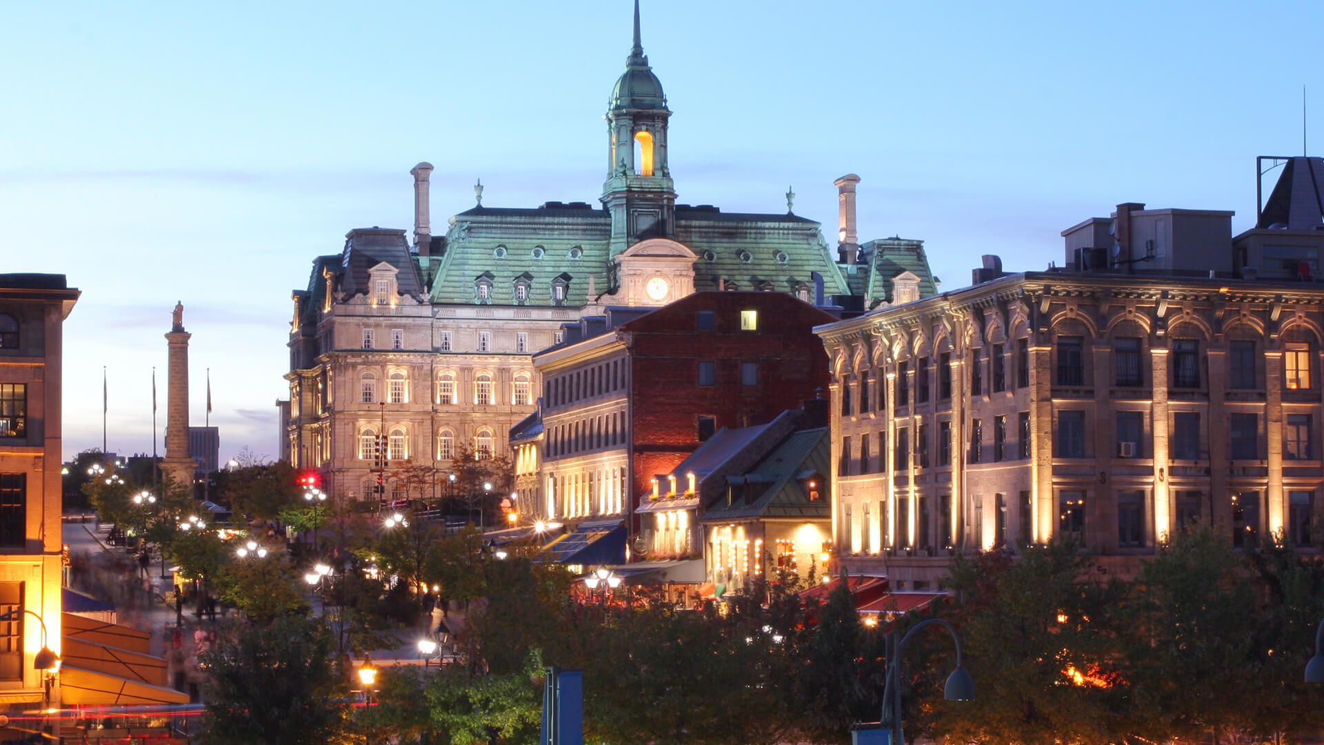 Twilight over Historic City Hall