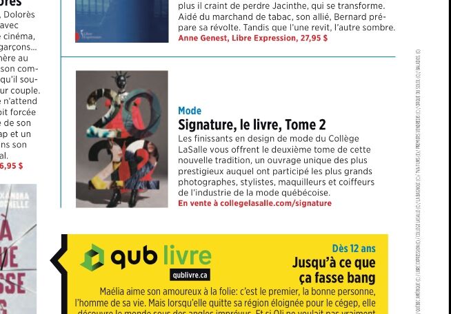 Promotion de livre de mode