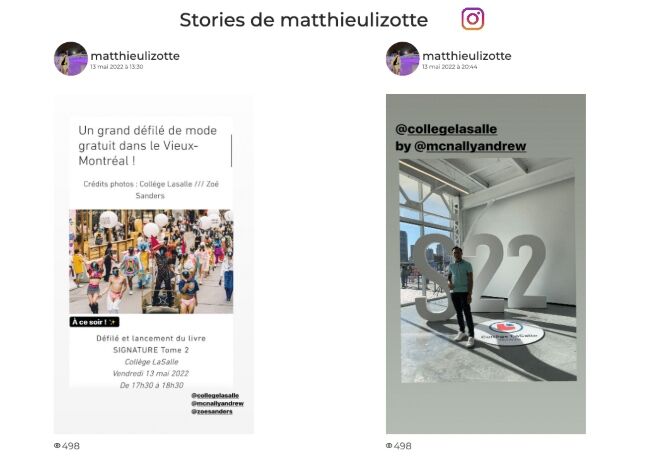 Défilé de mode et installation de marque