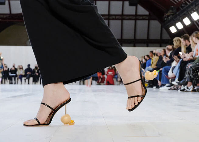 Unique Heel Design on Runway Unique Heel Design on Runway
