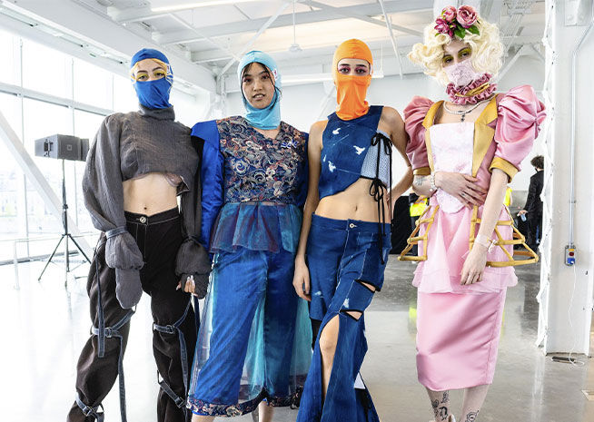 Fashion Models Showcasing Avant-Garde Designs Fashion Models Showcasing Avant-Garde Designs