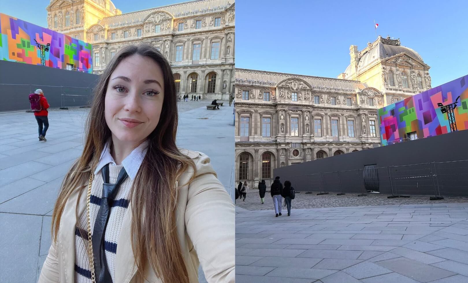 Tourist Selfie at the Louvre