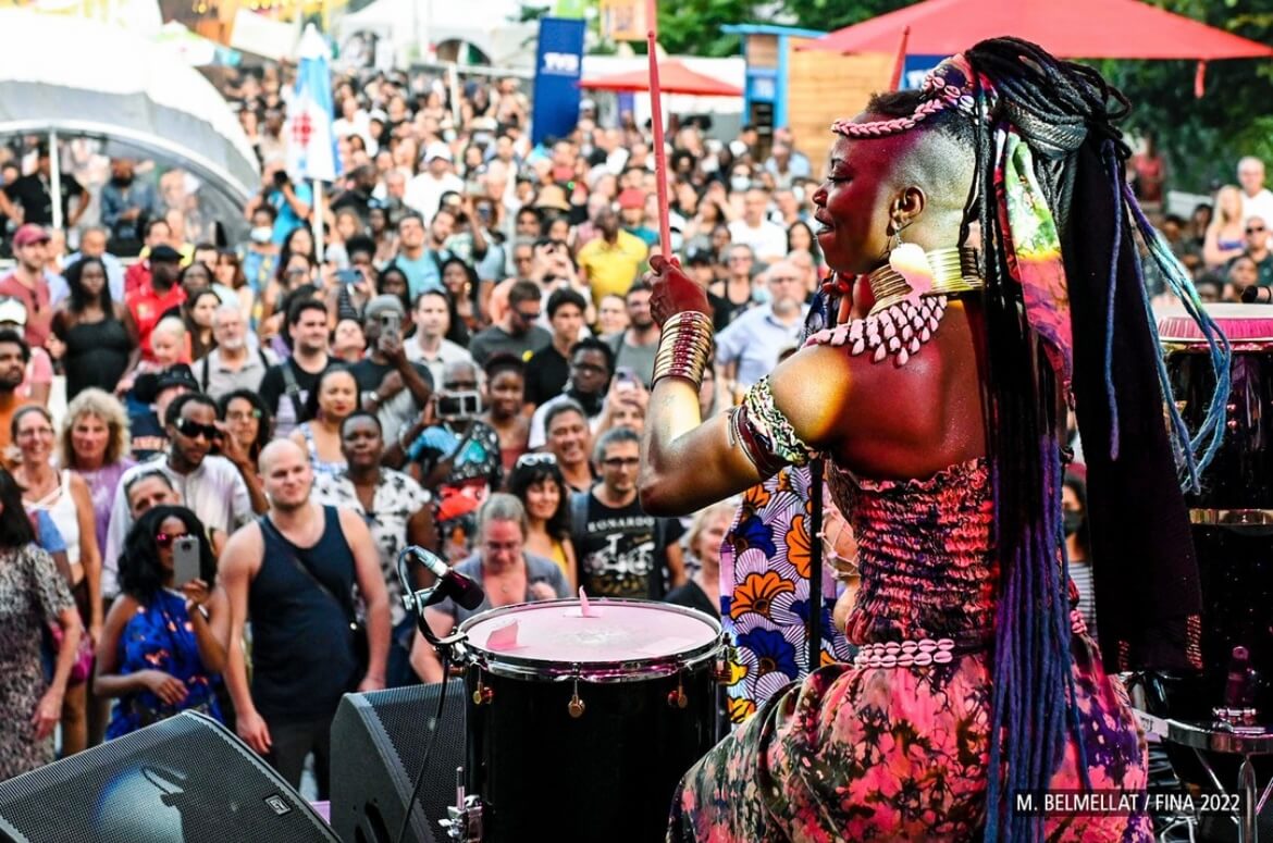 Drum Performance at Outdoor Festival