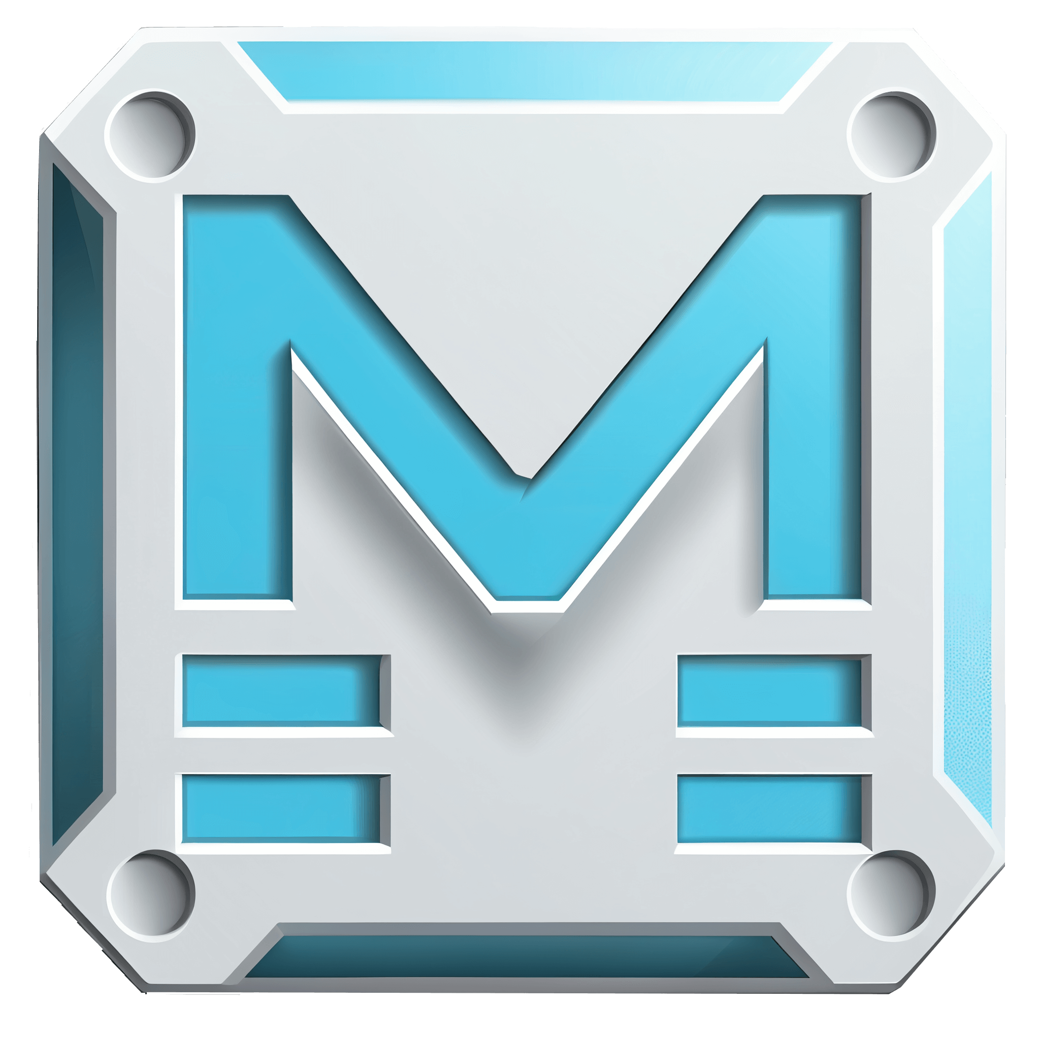 Futuristic Letter M Logo Futuristic Letter M Logo