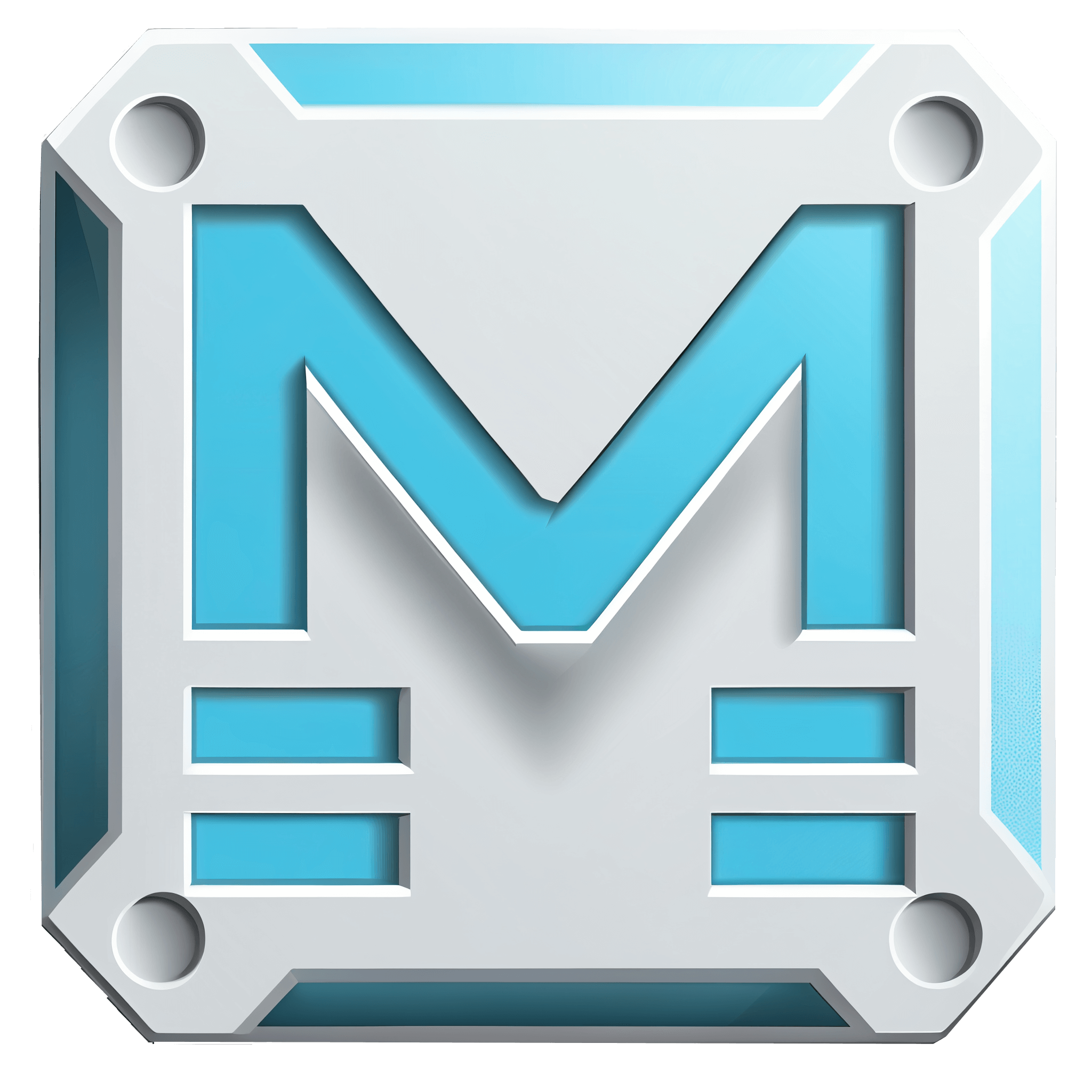 Futuristic Letter M Logo