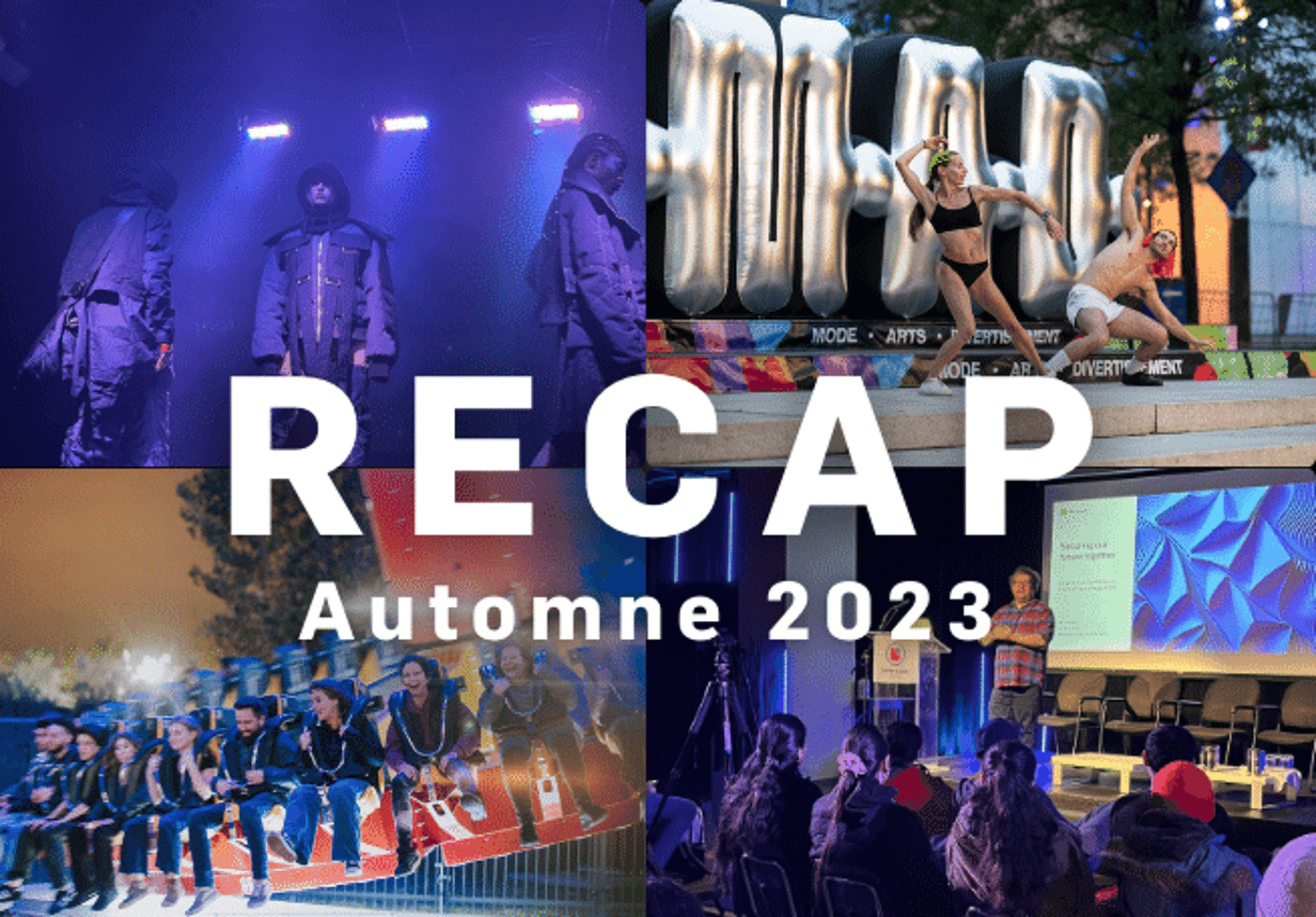 Collage récapitulatif des événements de l'automne 2023