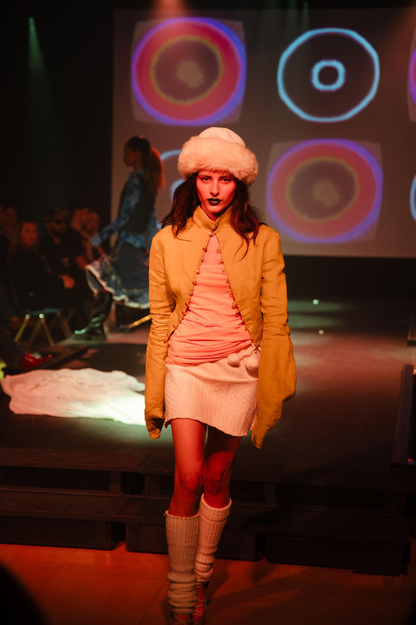 Bold and Retro-Inspired Fashion Runway Look