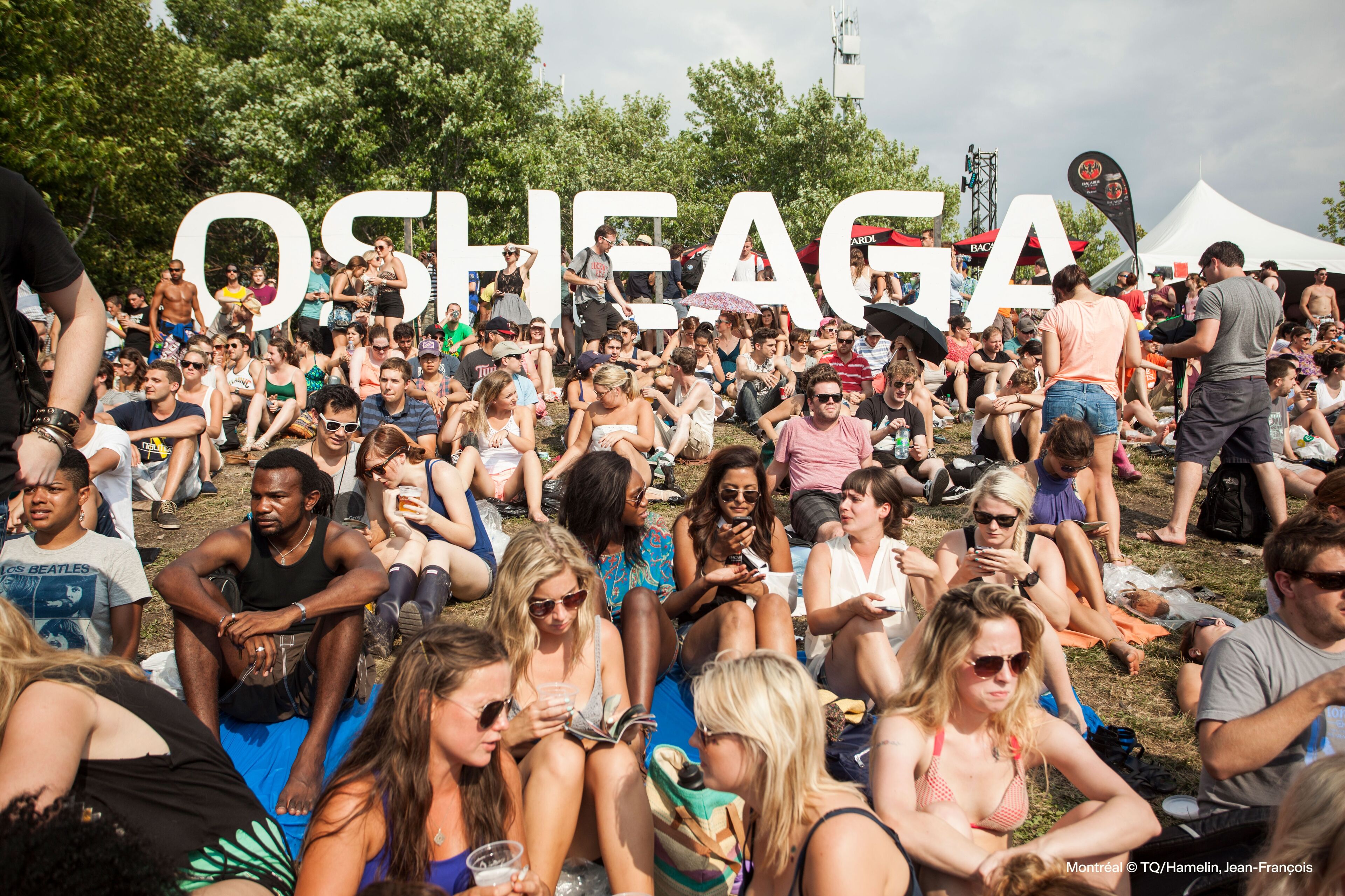 Crowd of music lovers enjoying a festival under the open sky, with the event's name displayed prominently.