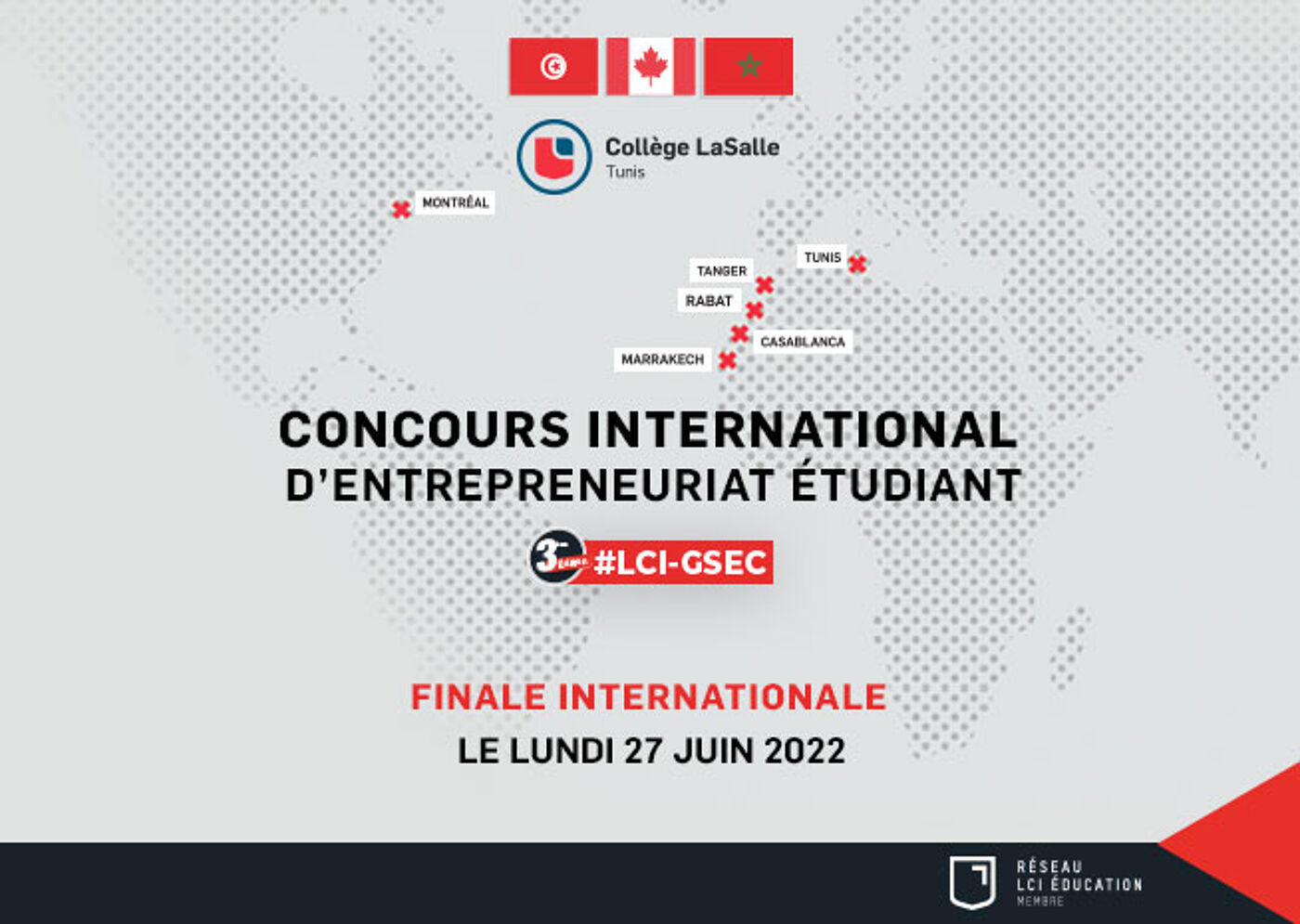 Affiche du Concours International d'Entrepreneuriat Étudiant