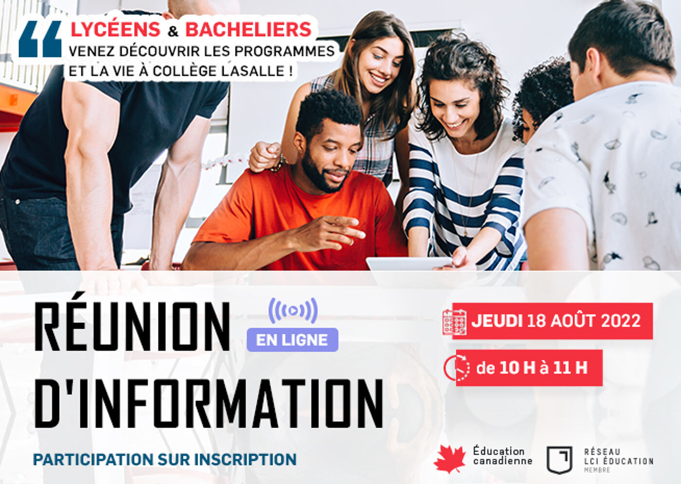 Séance d'information en ligne du Collège LaSalle