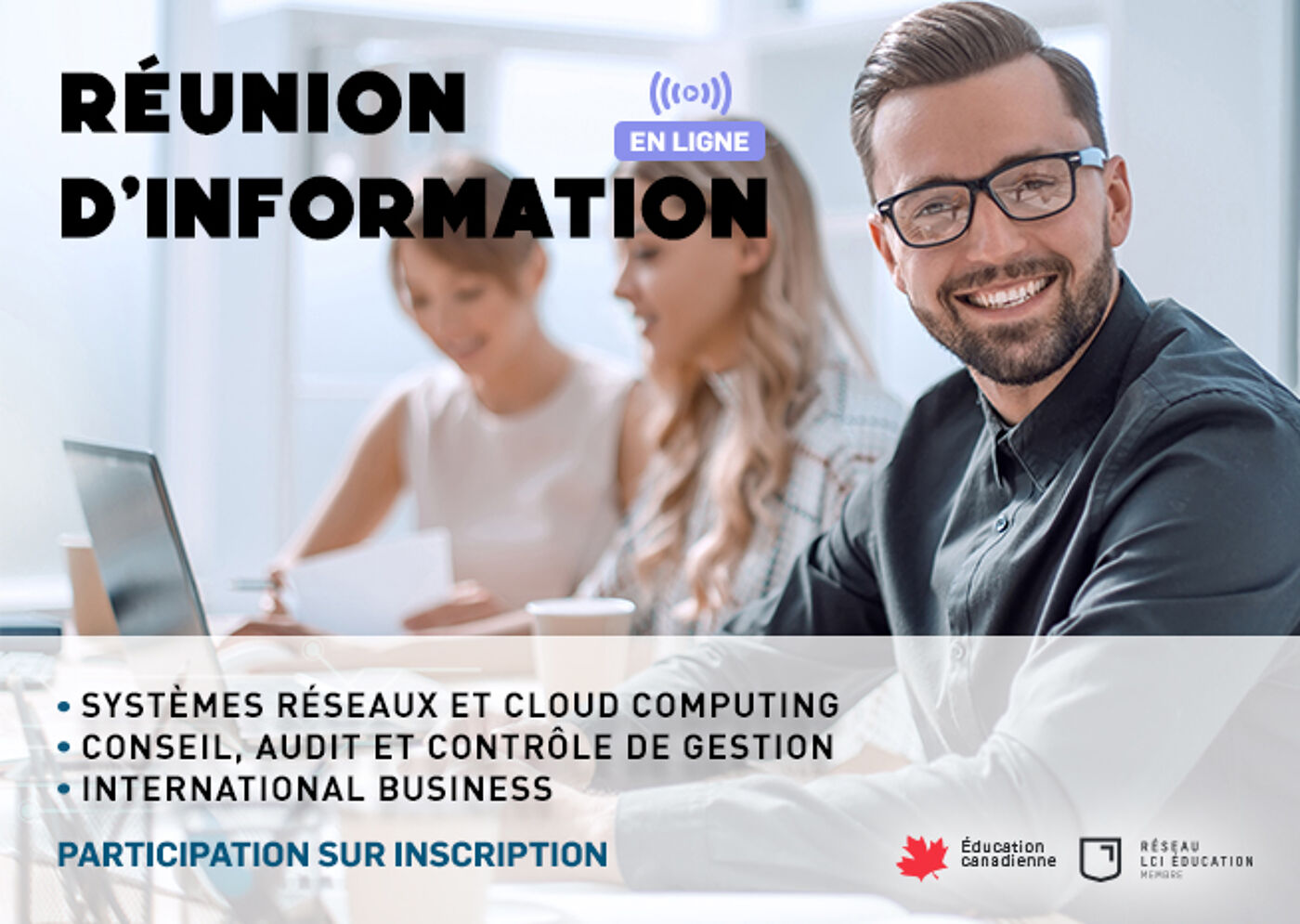Annonce de réunion d'information en ligne