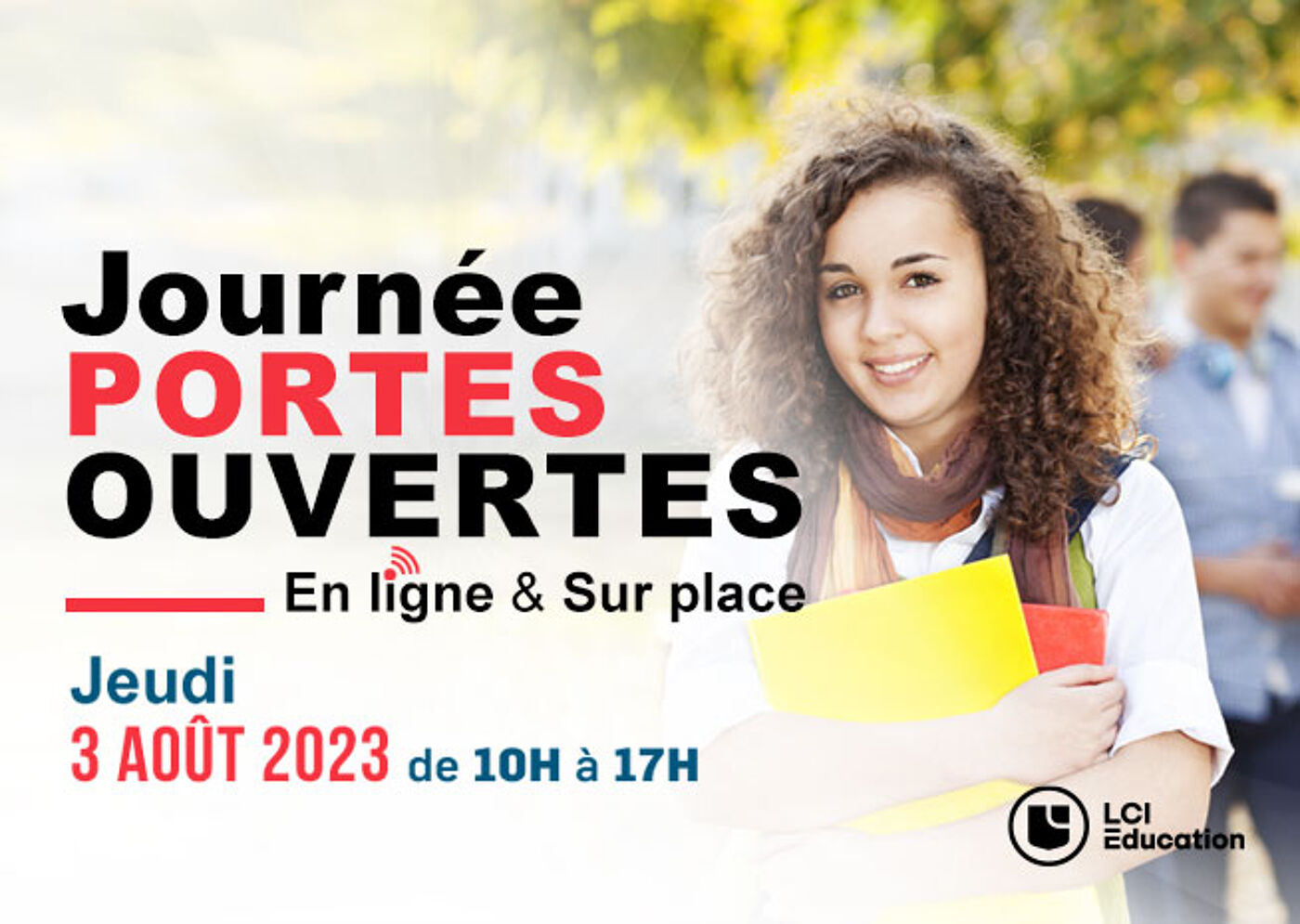 Publicité pour la Journée Portes Ouvertes