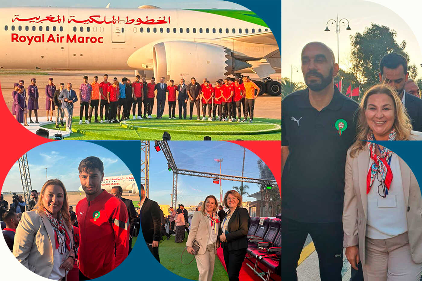 Cérémonie de l'équipe nationale marocaine avec Royal Air Maroc