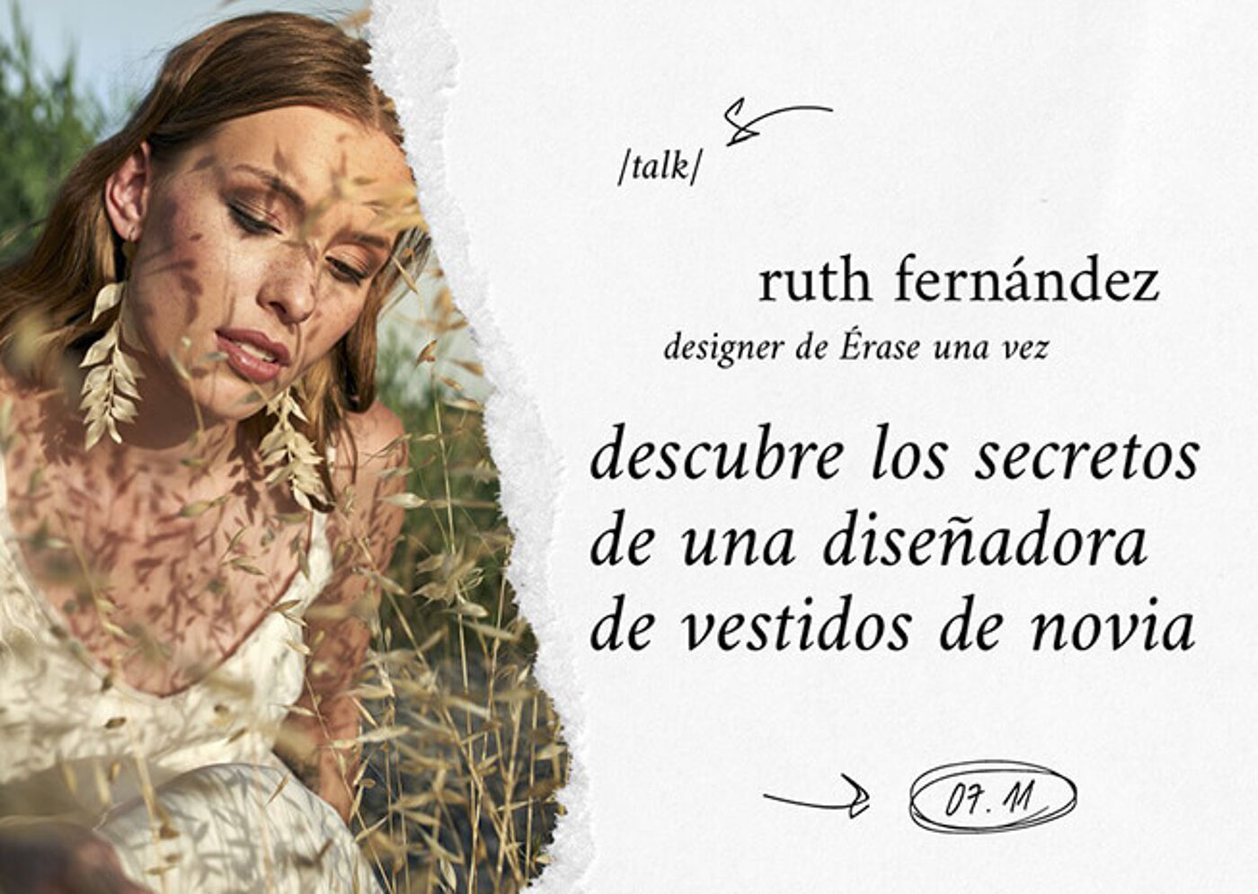 Anuncio de la charla de Ruth Fernández