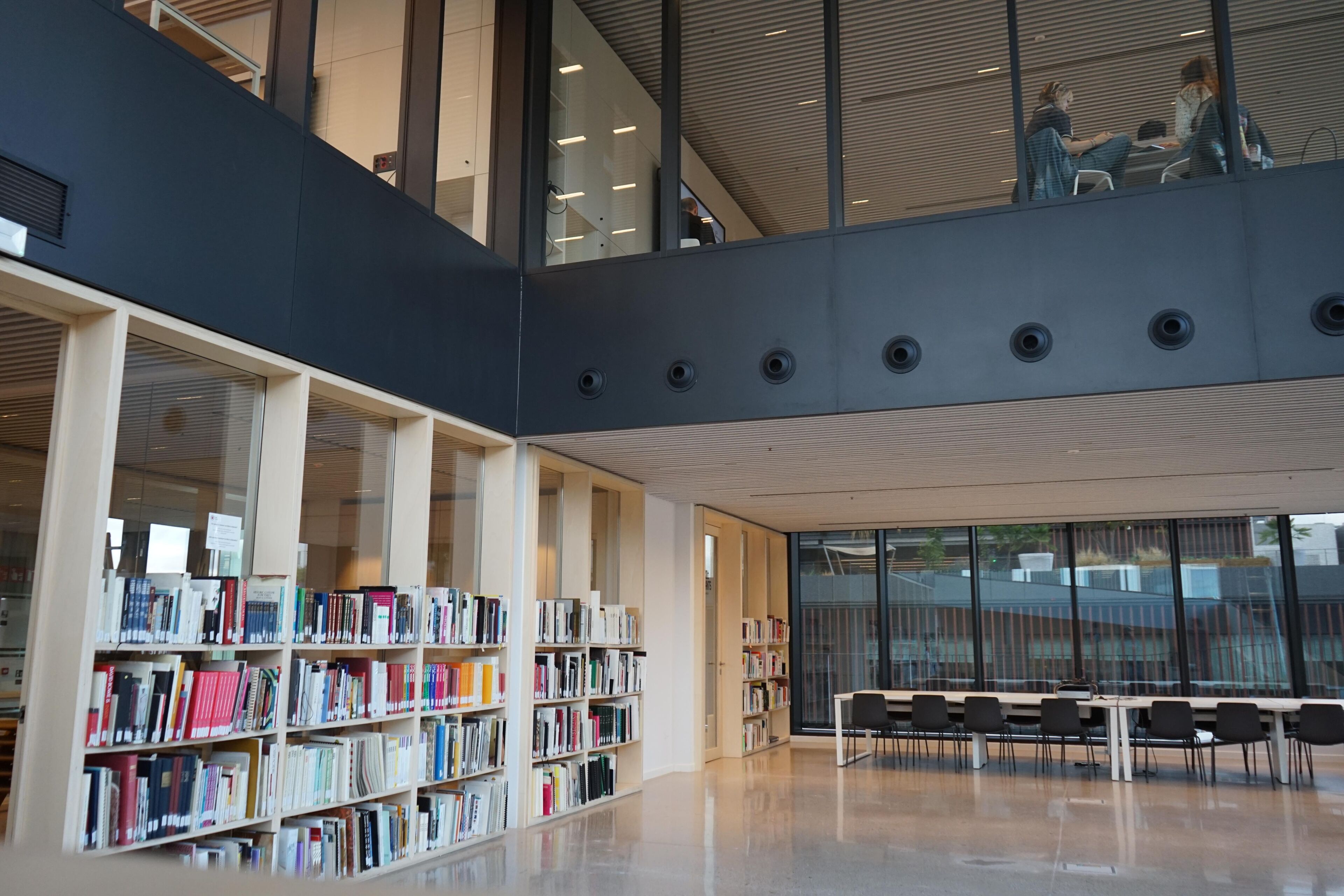 Modern Library Interior with Study Spaces