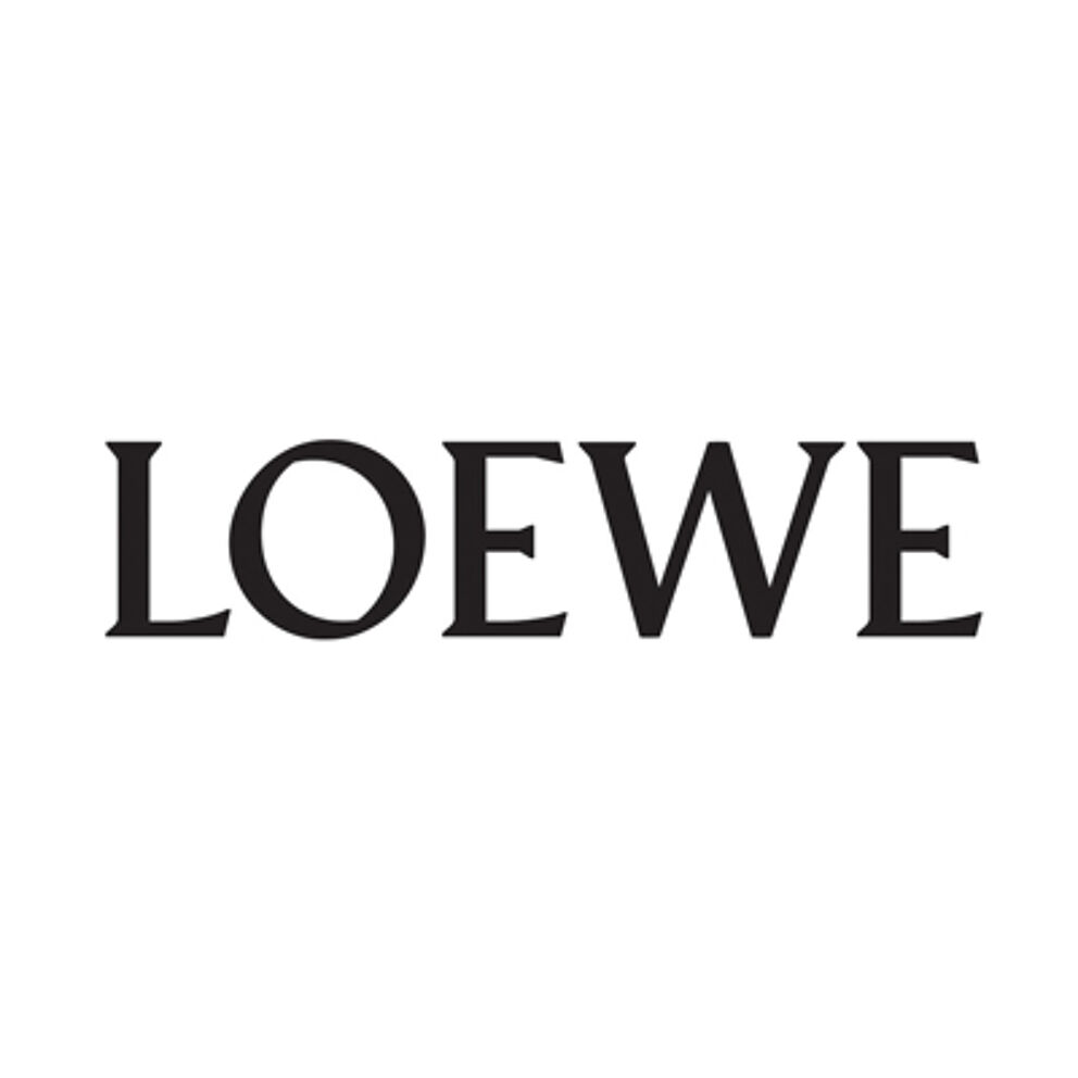The image displays the logo of LOEWE, characterized by bold, black serif letters against a white background.