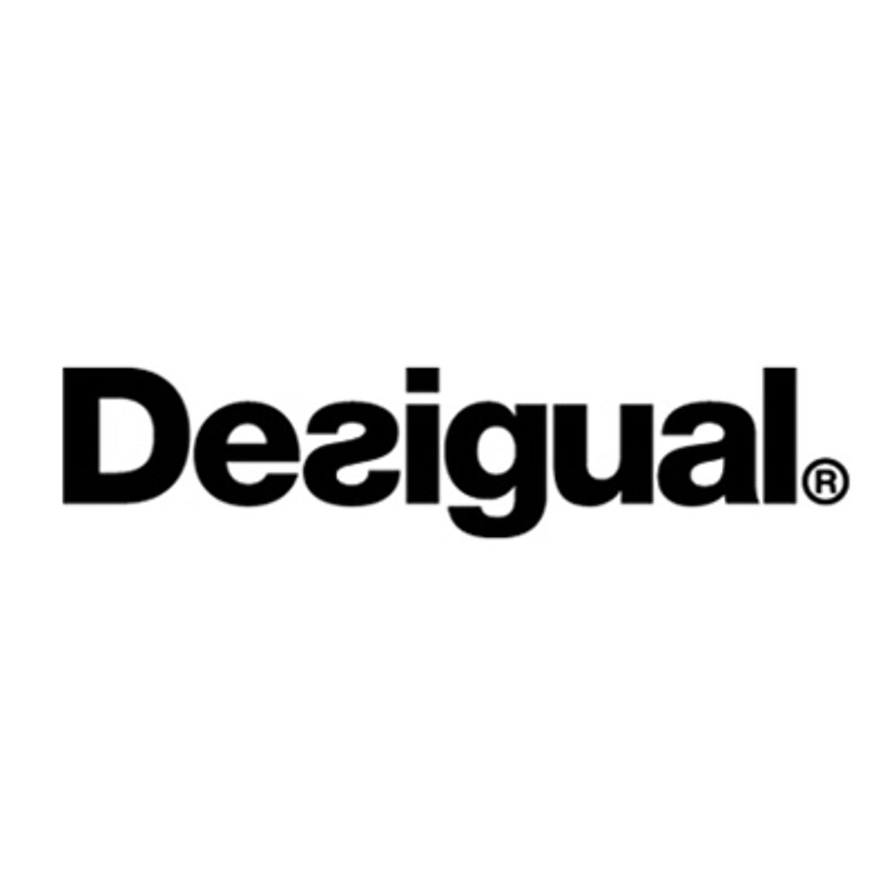 The image features the Desigual logo, consisting of the brand name in a distinctive black font with a registered trademark symbol, set against a white background.