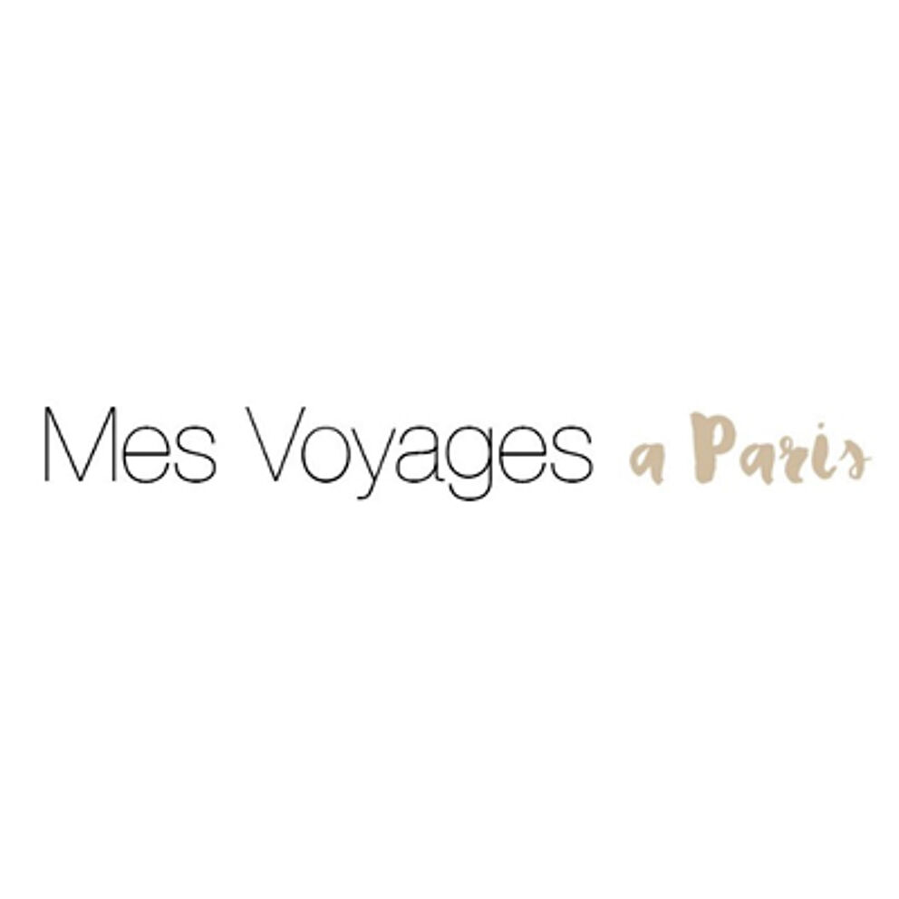 The logo consists of the phrase "Mes Voyages à Paris" in a delicate, serif font with a gradient from beige to brown, giving it an elegant and travel-inspired feel.
