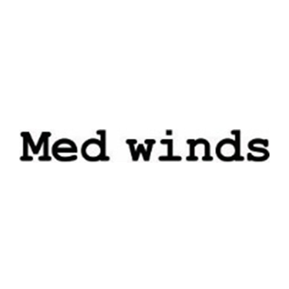 A simplistic black text logo for "Med winds" on a white background.