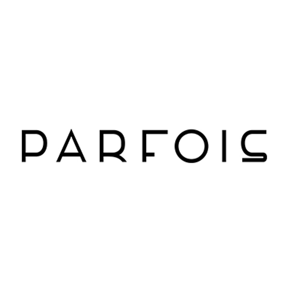 A minimalist black-and-white logo featuring the word "PARFOIS" in uppercase sans-serif font.