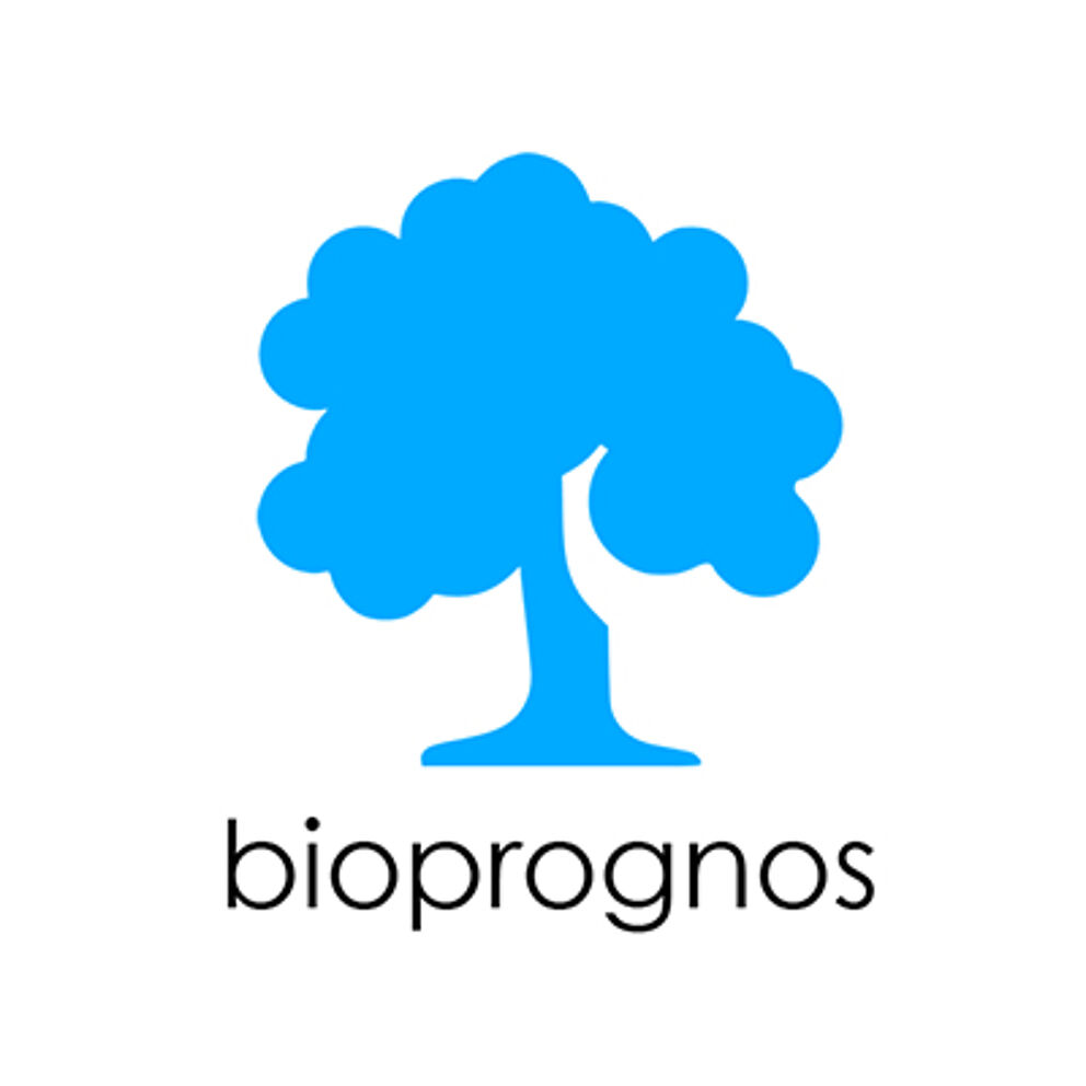 A graphic logo featuring a stylized blue tree with the word 'bioprognos' underneath in lowercase letters.