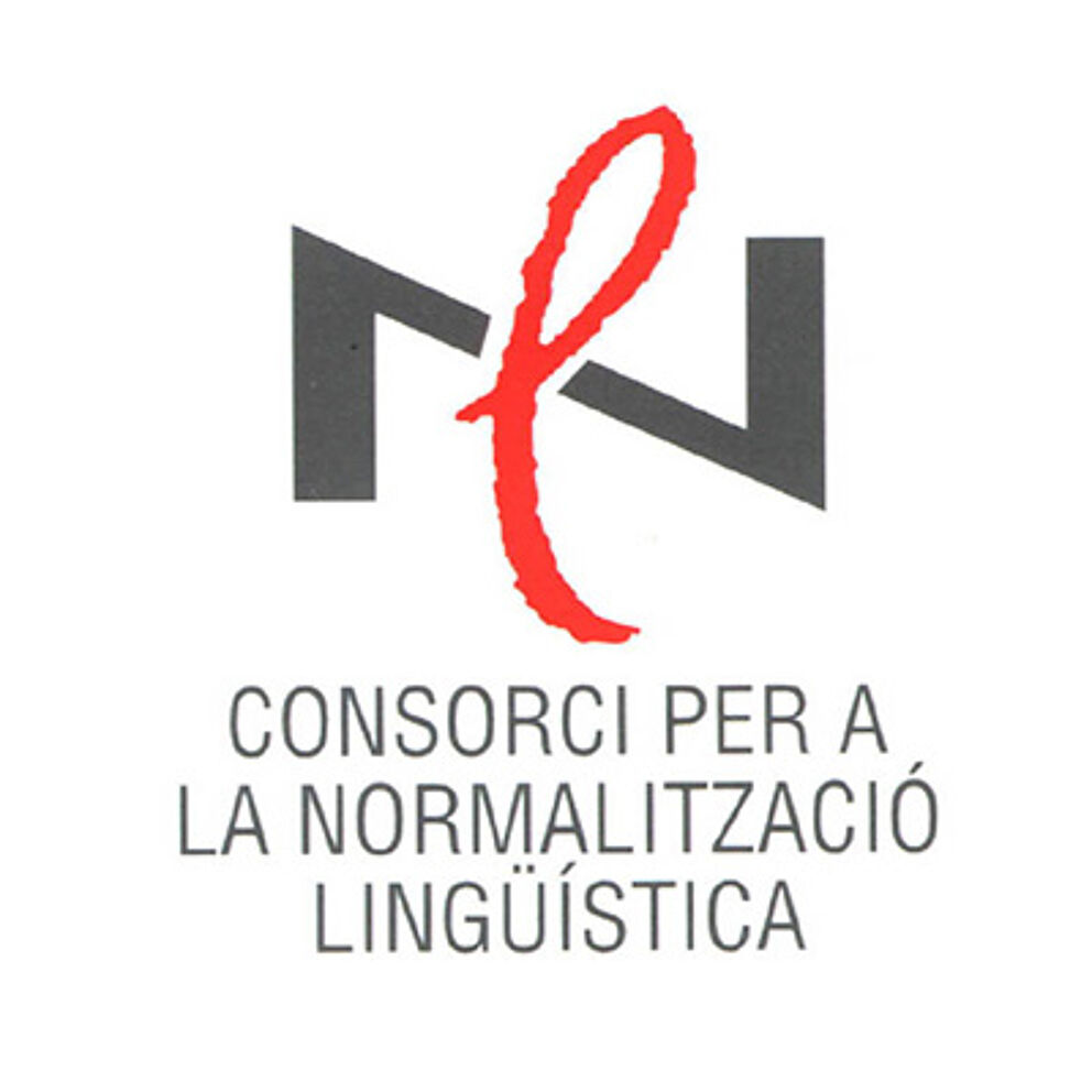 A stylized uppercase 'N' in black with a red scribble, representing the logo for the organization dedicated to promoting the Catalan language.