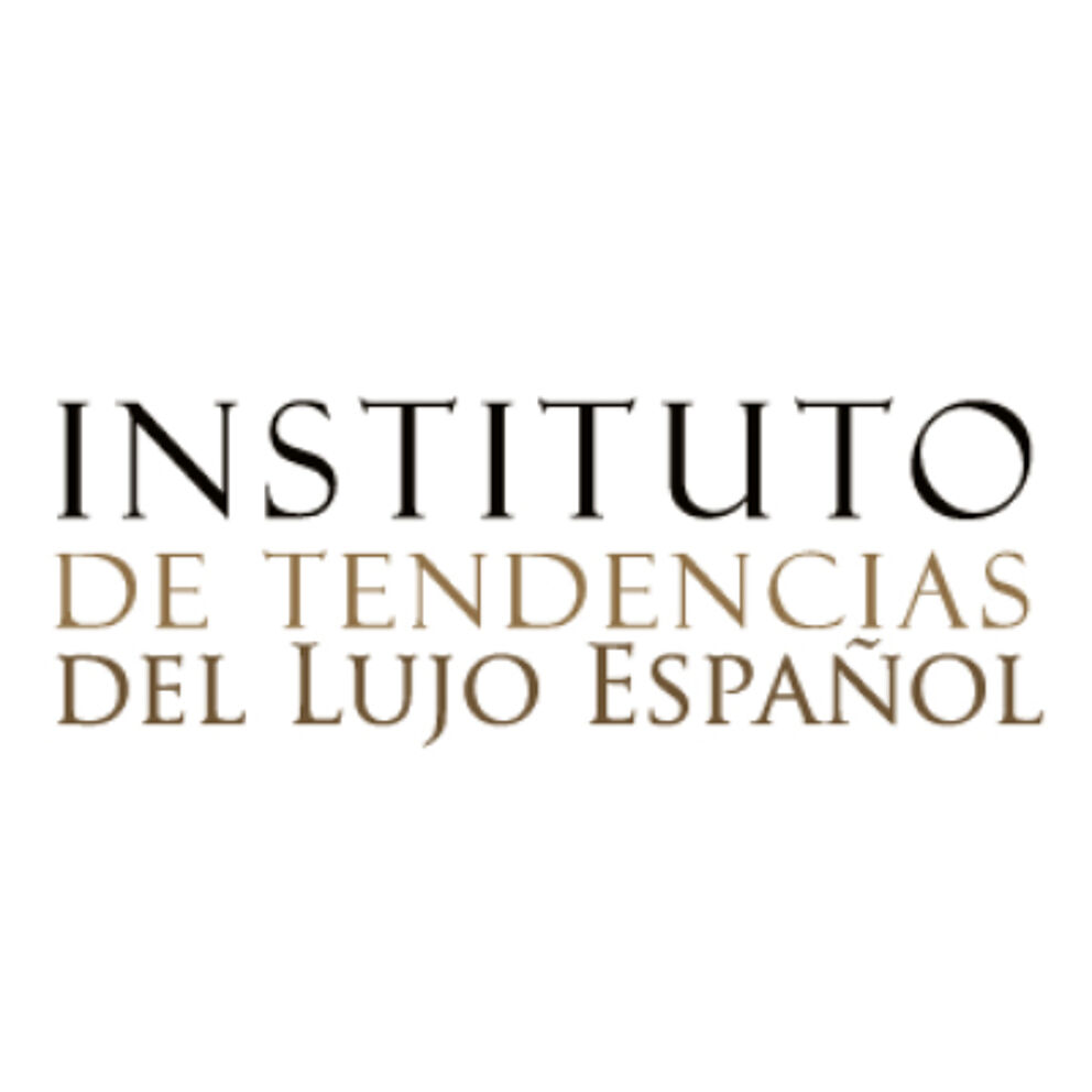 An elegant logo featuring serif typeface, primarily in gold over a white background, representing the Spanish Luxury Trends Institute.