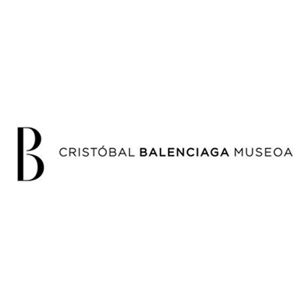 The logo features an elegant 'B' representing the Balenciaga brand, followed by the full name of the museum.