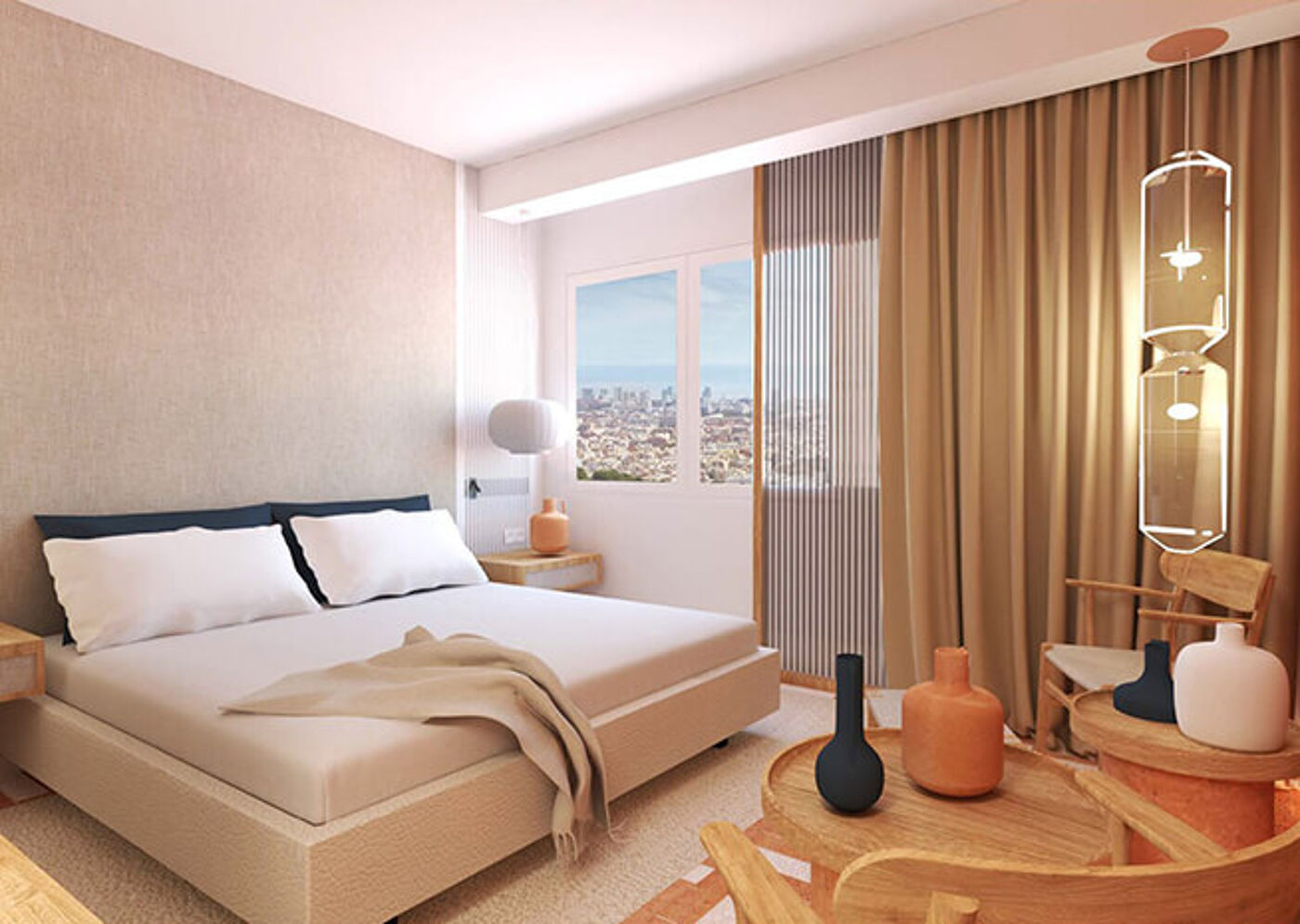 Habitació Moderna amb Vistes a la Ciutat