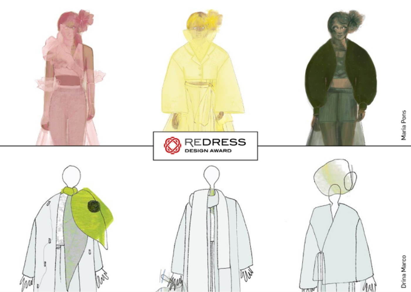 Fashion Design Sketches for Redress Design Award