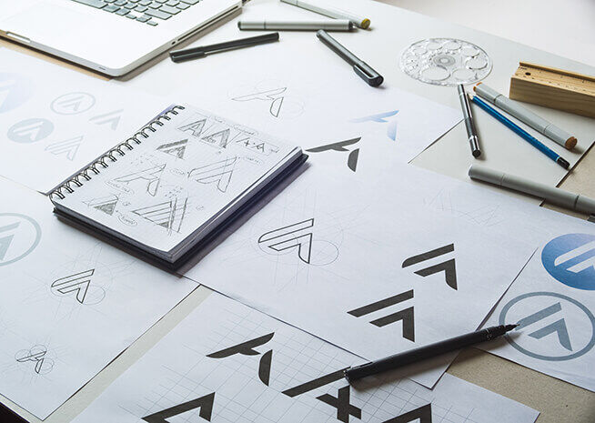 Cuaderno de bocetos de diseño gráfico y herramientas Cuaderno de bocetos de diseño gráfico y herramientas