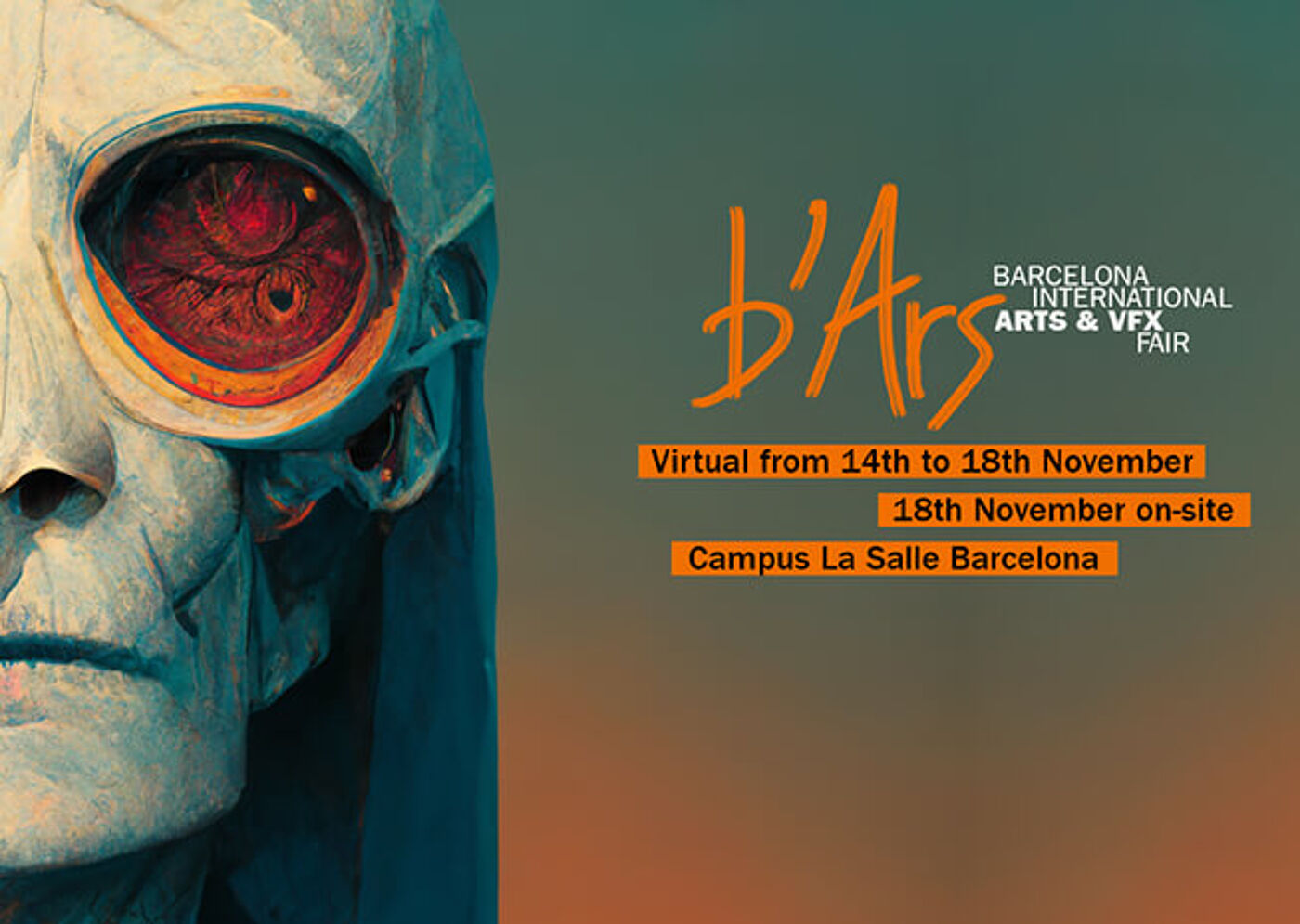 Anuncio de la Feria de Arte y VR B'ARS de Barcelona