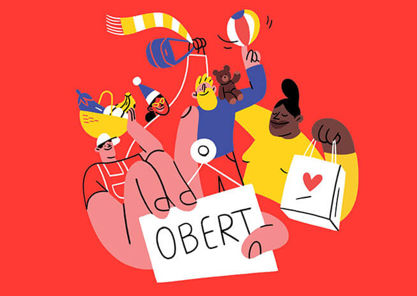 Festive Gathering Illustration