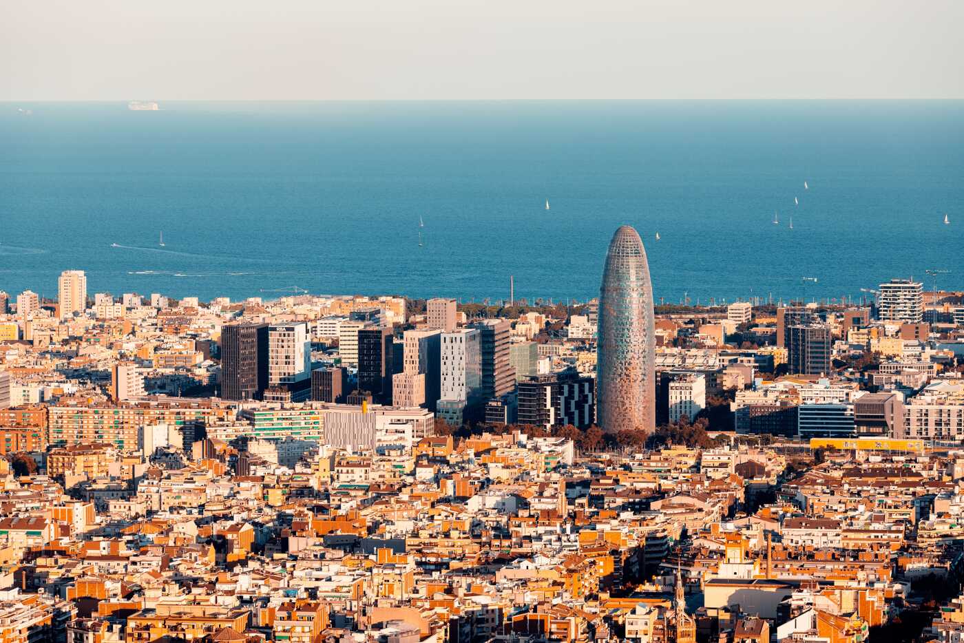 Barcelona Cityscape with Torre Glòries