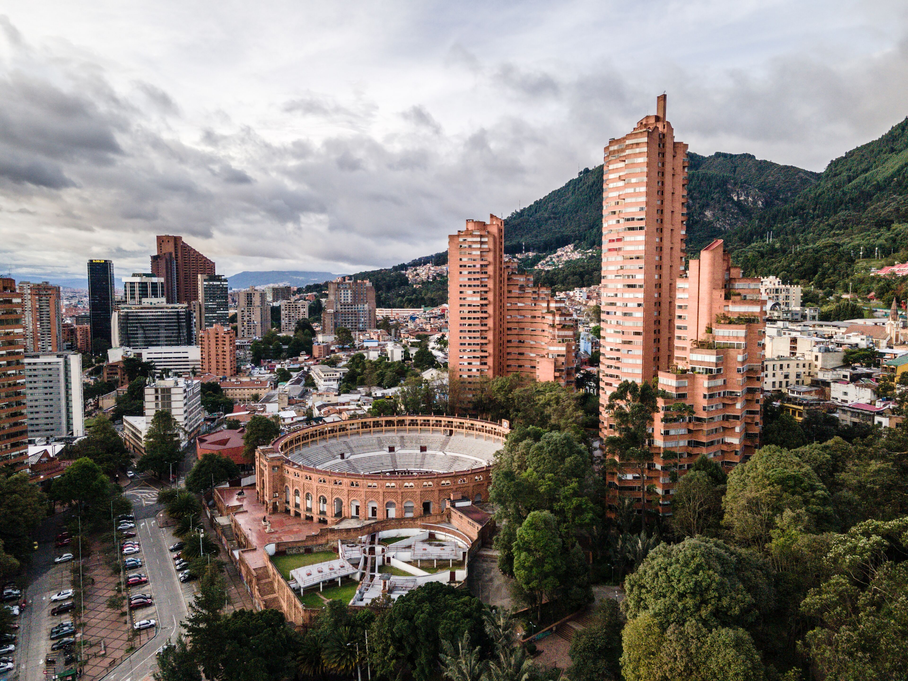Vista aérea de Bogotá, Colombia