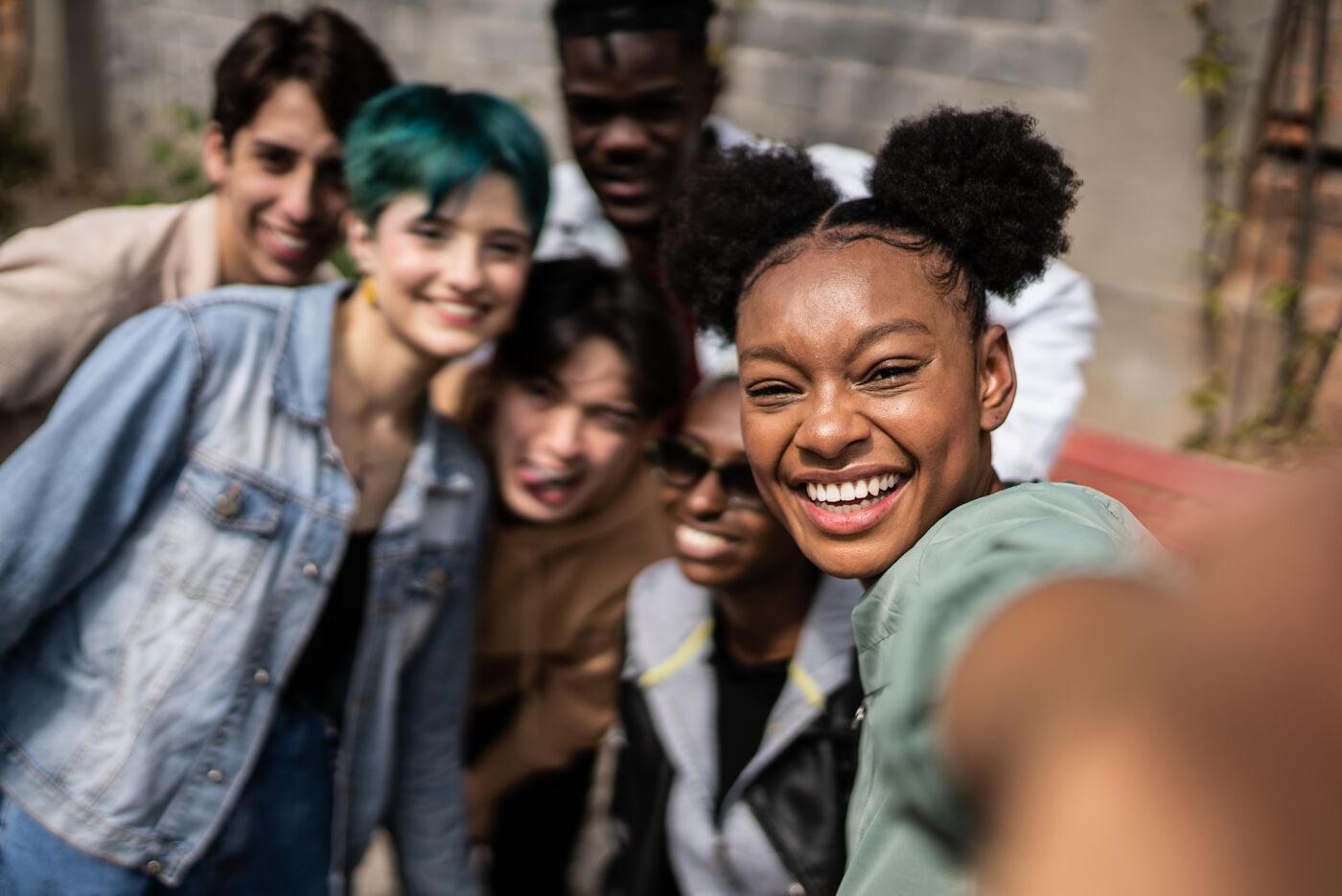 Diverse Friends Taking a Selfie