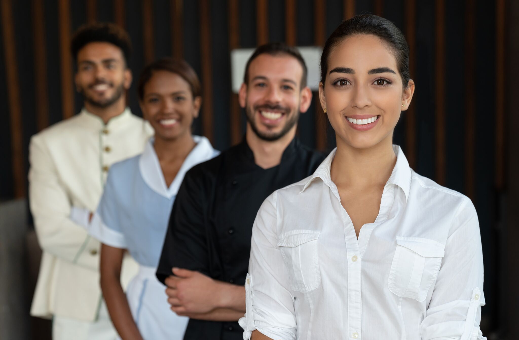 Équipe professionnelle diverse