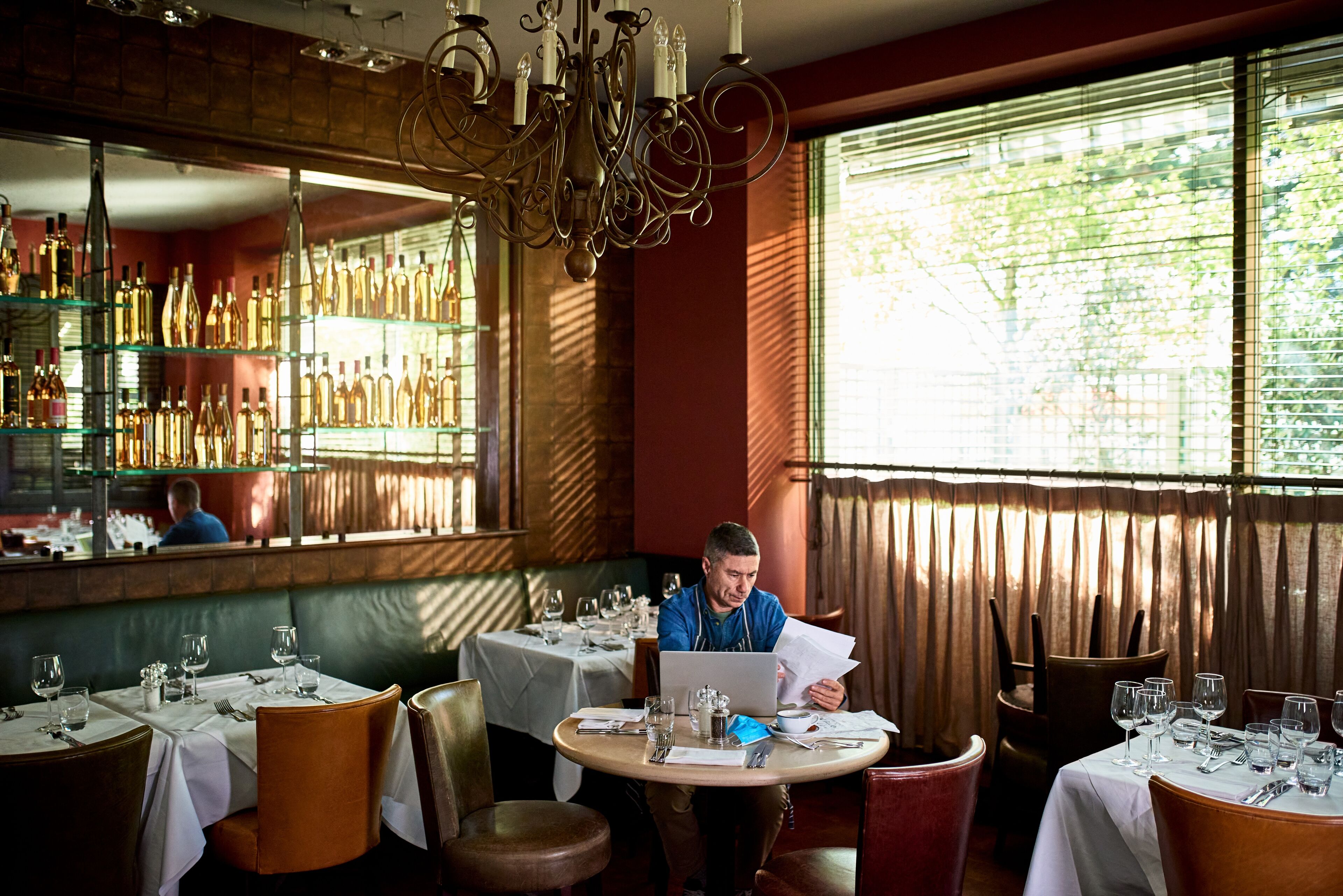 Businessman Dining Alone