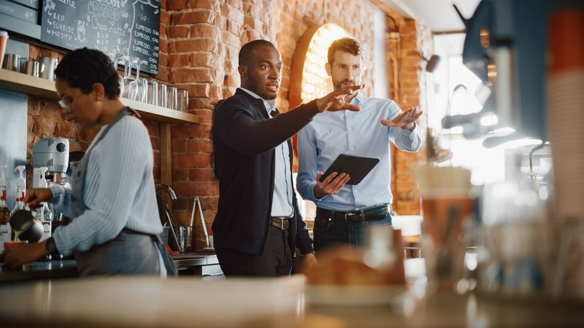 Business Discussion at a Café