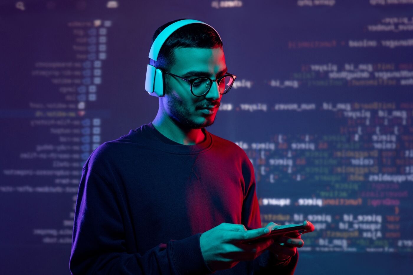 Programmer with Headphones