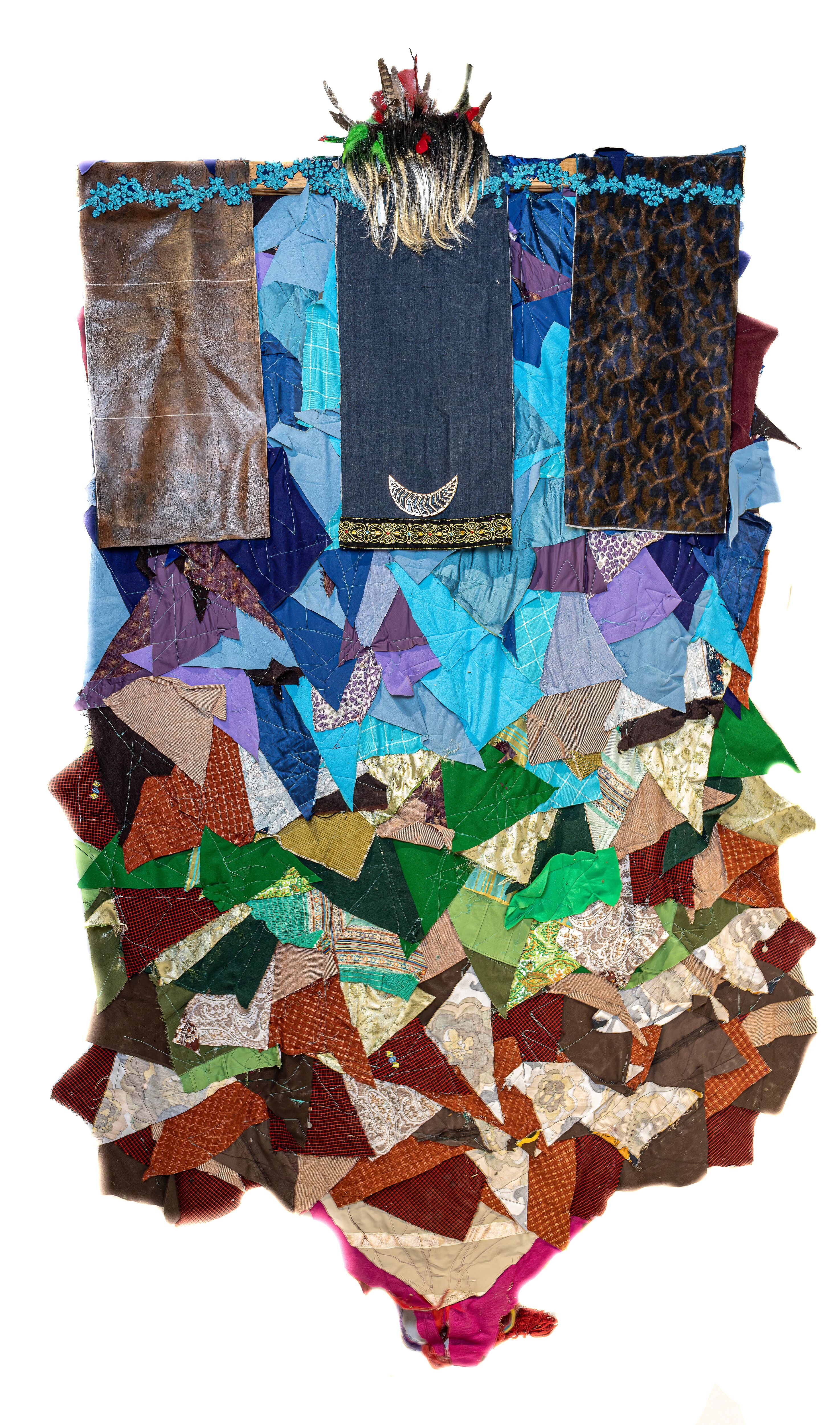 Vertical Textile Collage Vertical Textile Collage